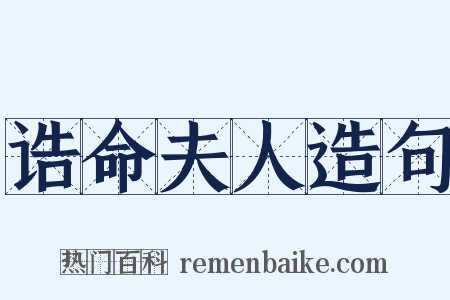 诰命夫人造句是什么意思的图片